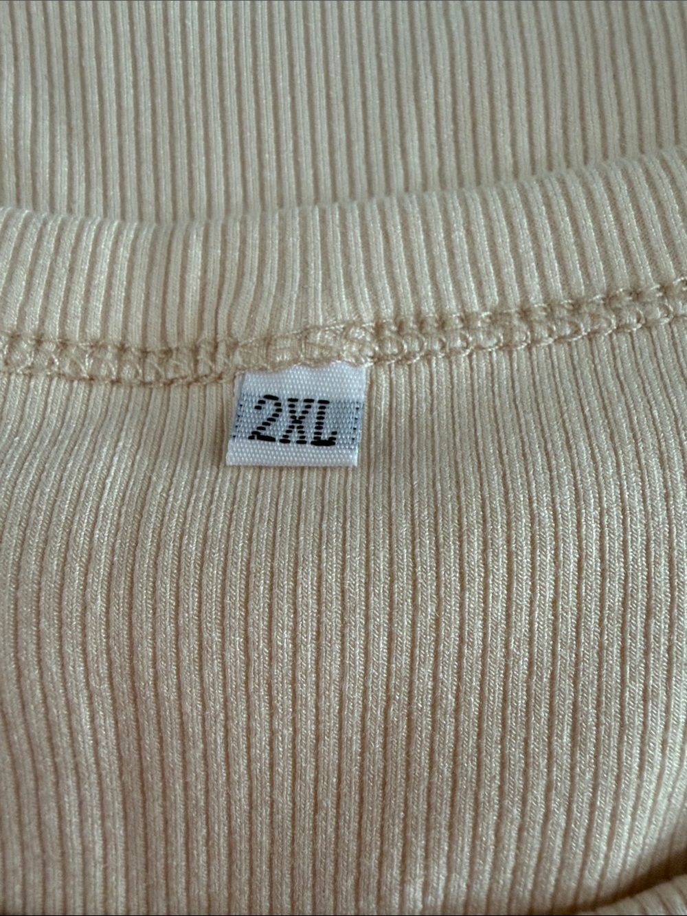 Classic Ribbed Tank Top in Cream - Picture 5 of 5